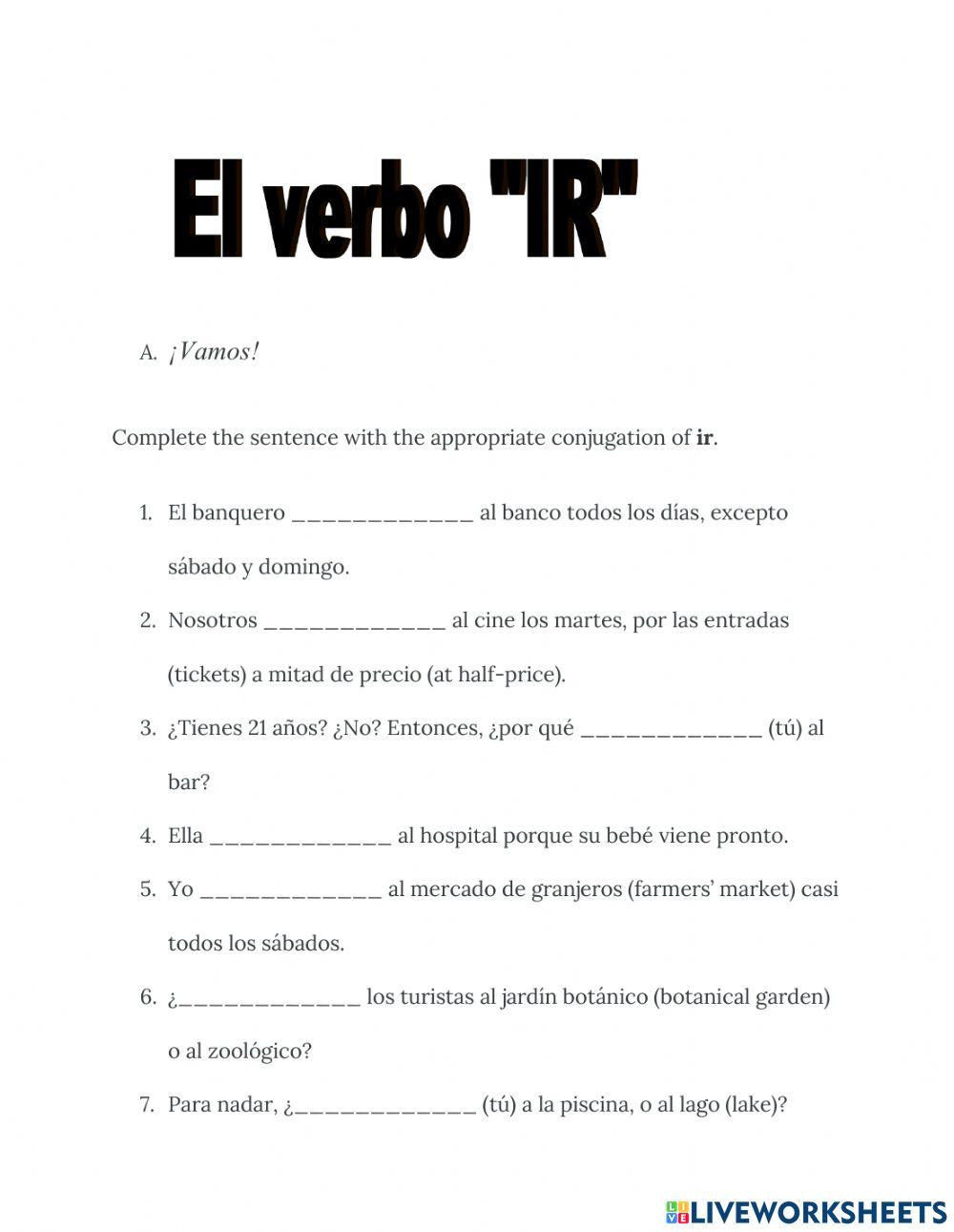 el-verbo-ir-online-exercise-for-live-worksheets