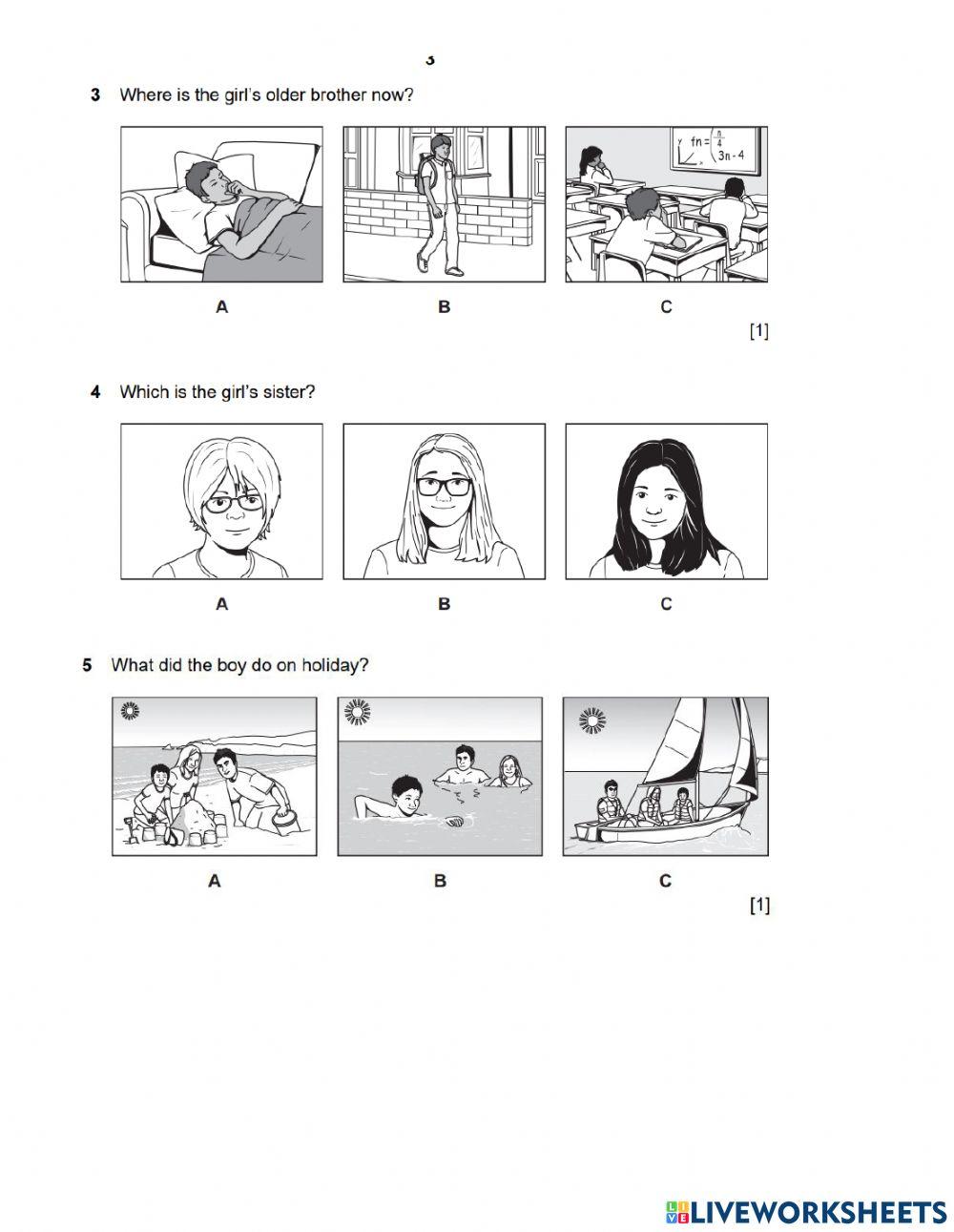 Listening Activity Year 3