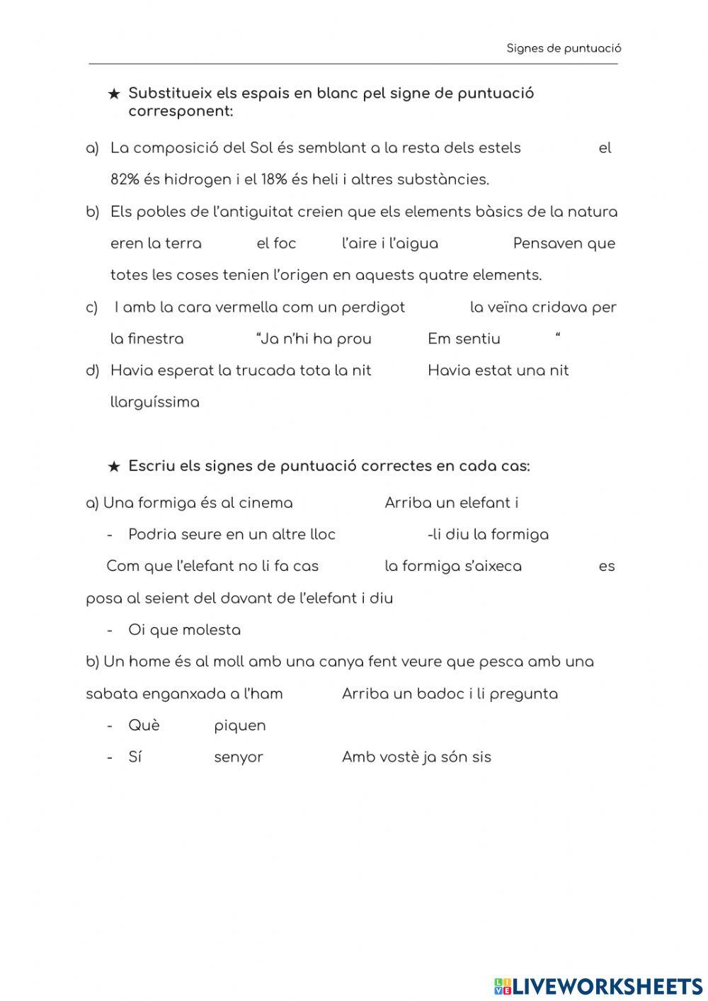 Signes de puntuació