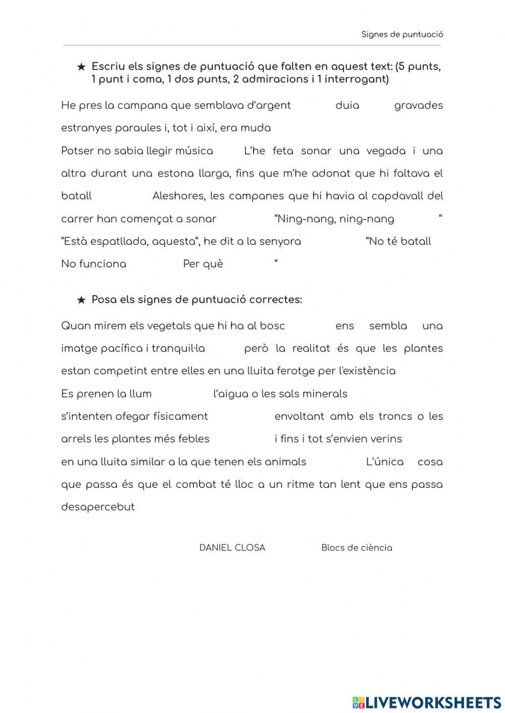 Signes de puntuació