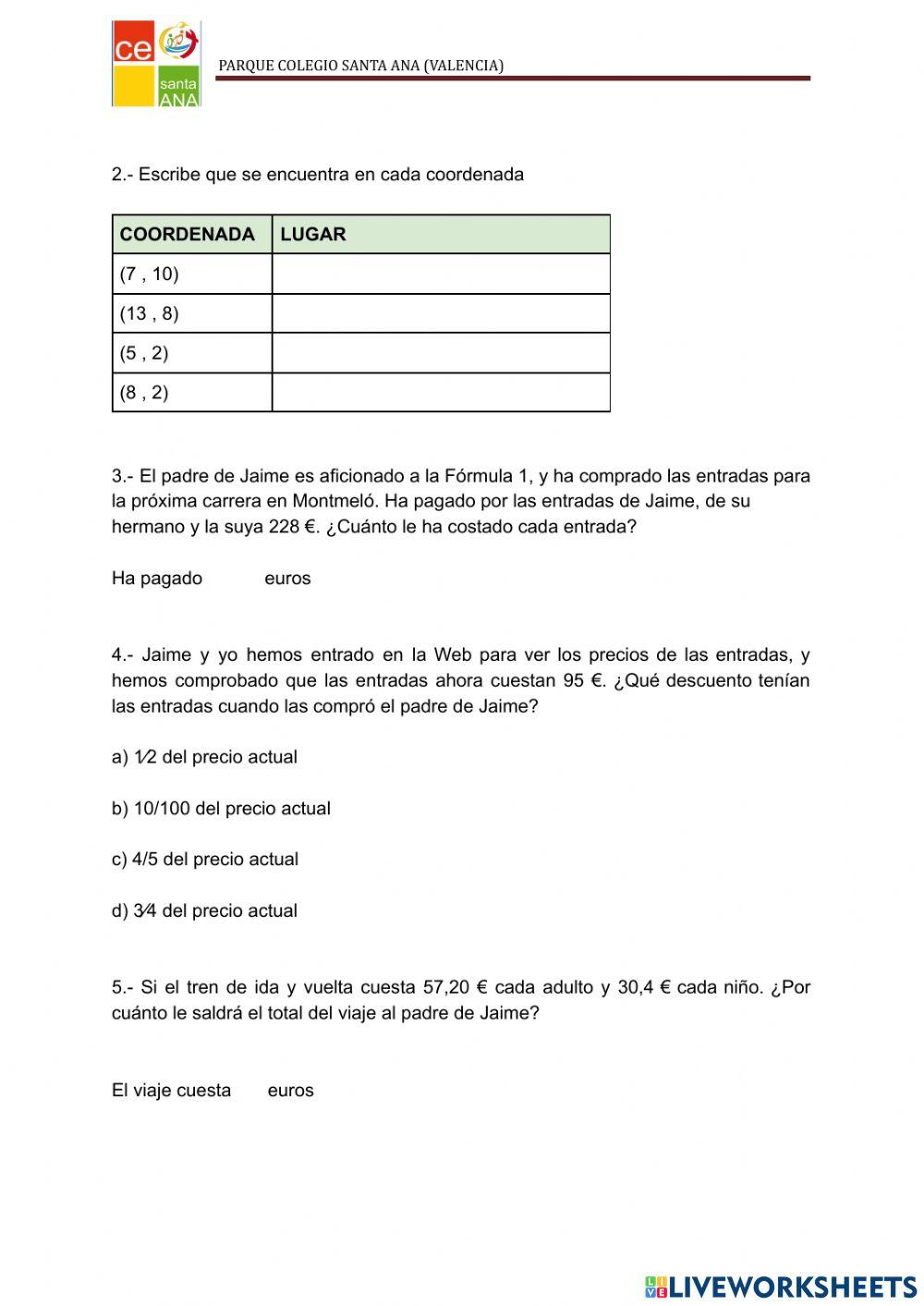 Resolución de problemas ficha 14