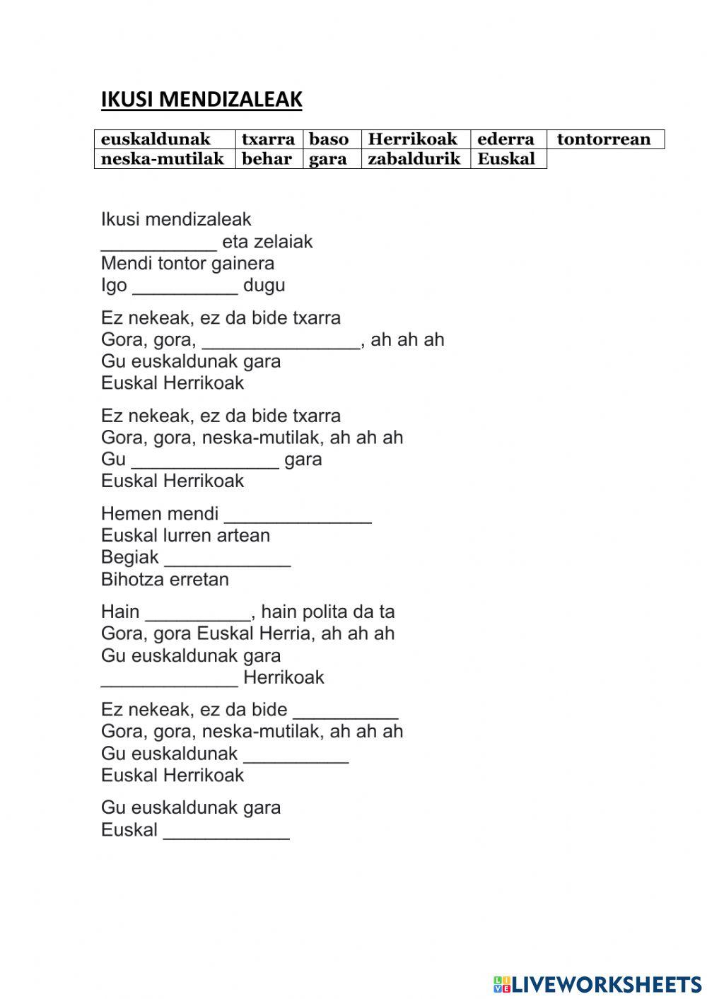 Ikusi Mendizaleak (kanta)