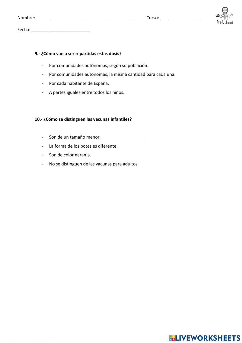 Noticia comprensión Oral