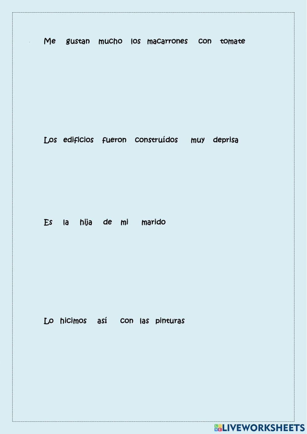 Análisis de oraciones simples