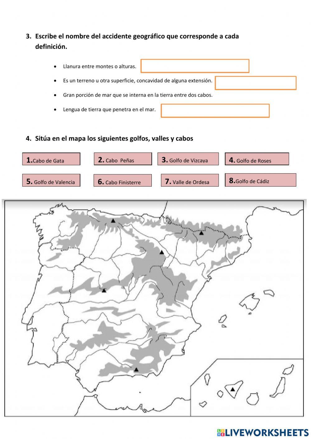 Relieve Costa e Interior