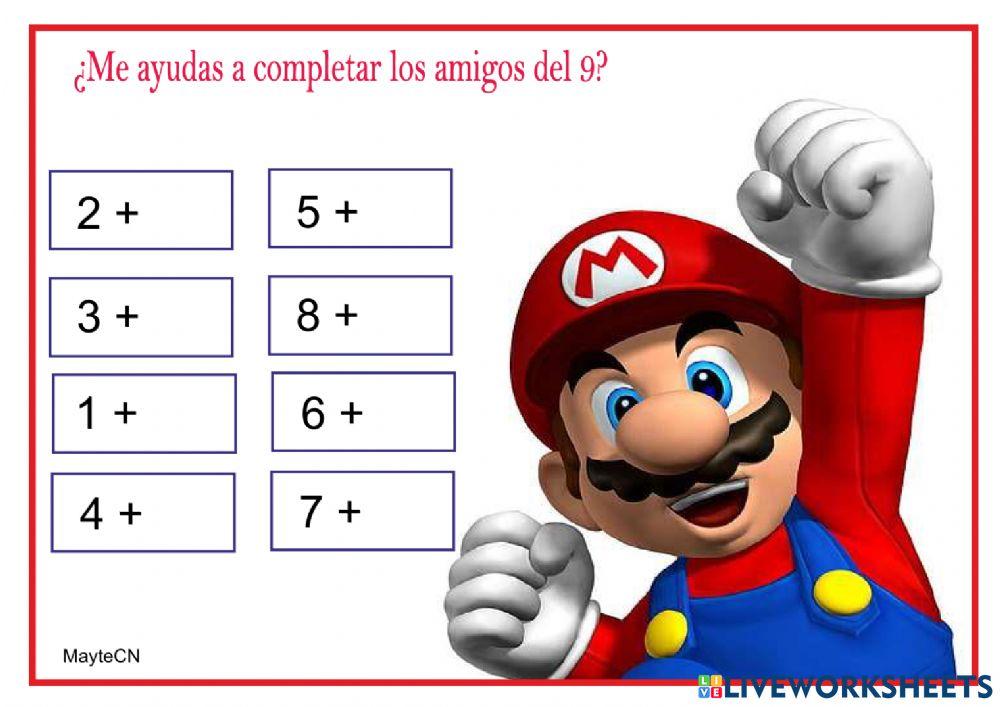 Sumas. Amigos del 9.