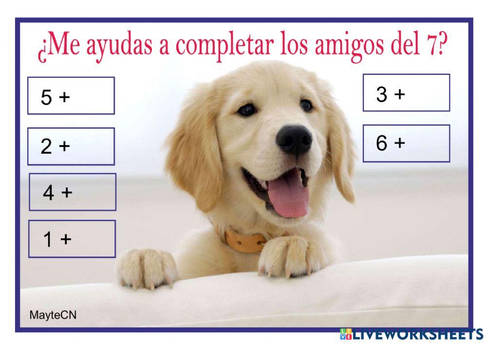 Cálculo mental. Amigos del 7