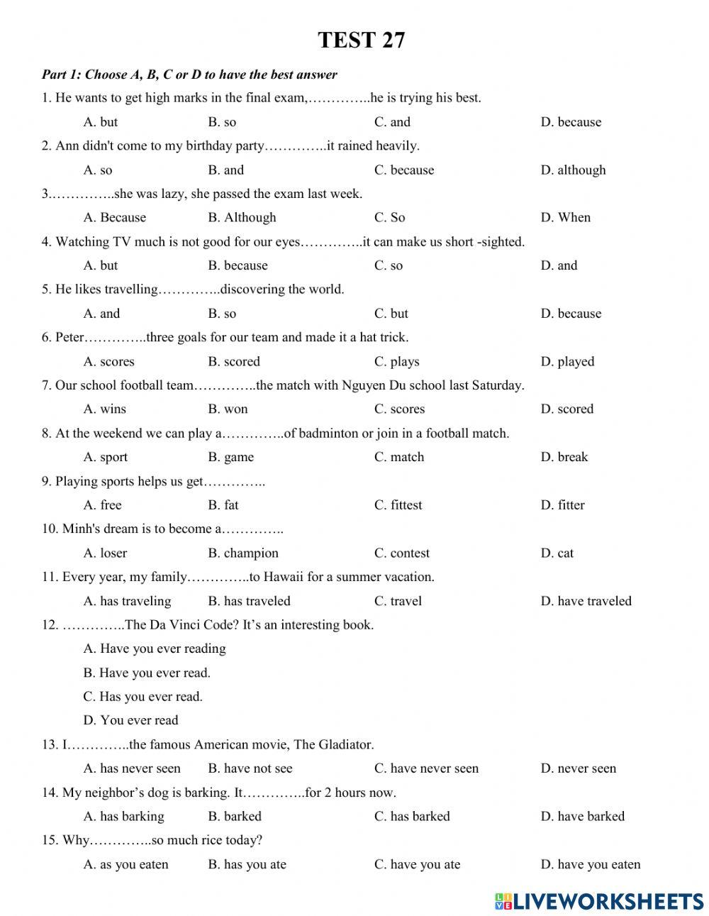 Lop 5- practice test 27