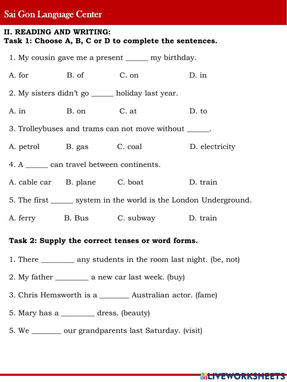 Đề ôn thi học kỳ 2 lớp 6 (26.04)