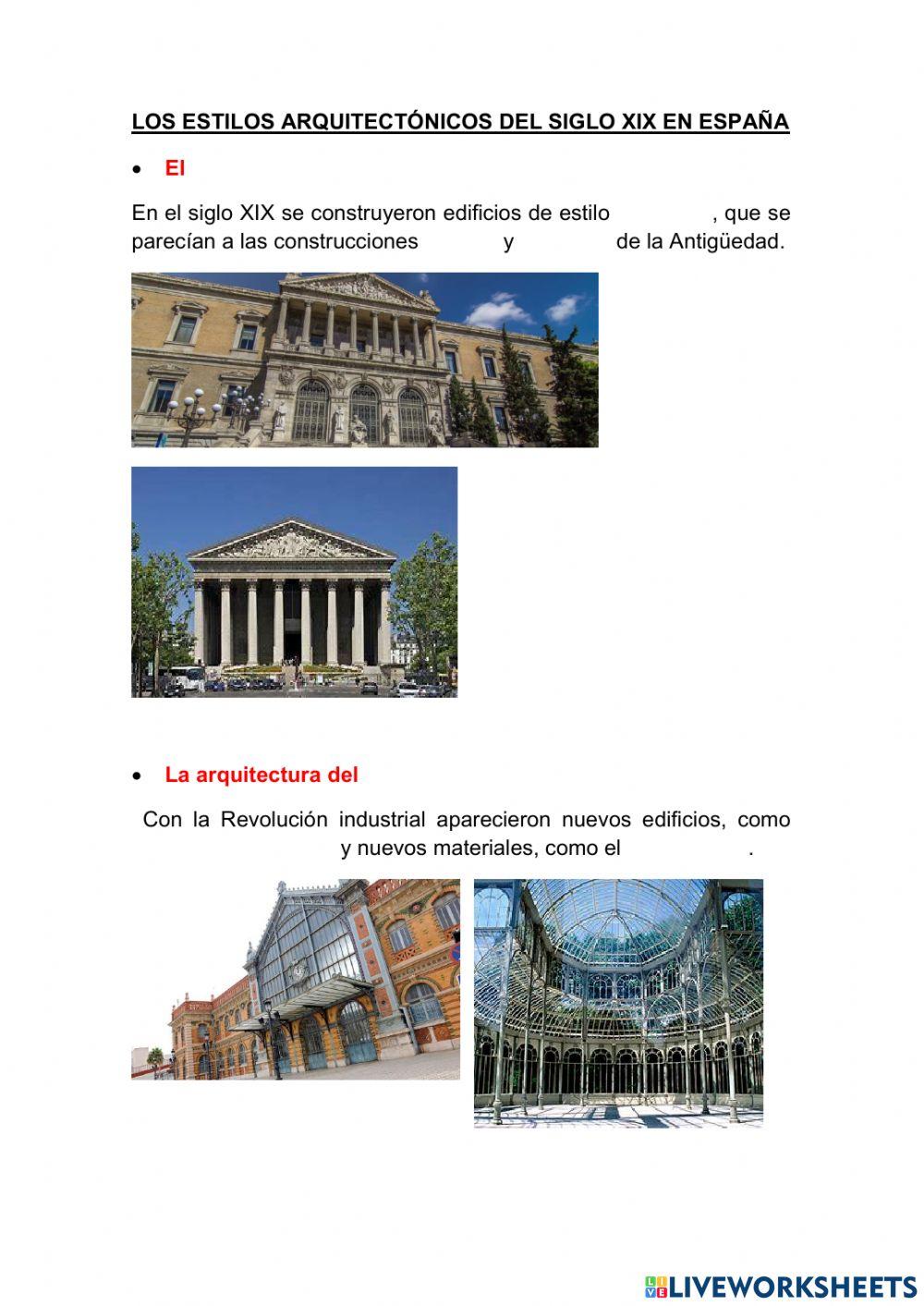 Estilos arquitectónicos siglo XIX en España