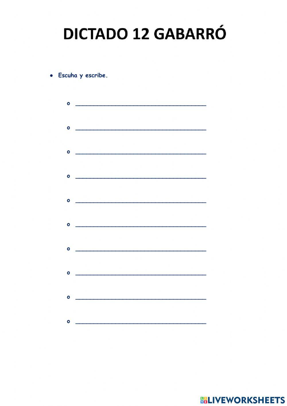 Dictado 12 gabarró