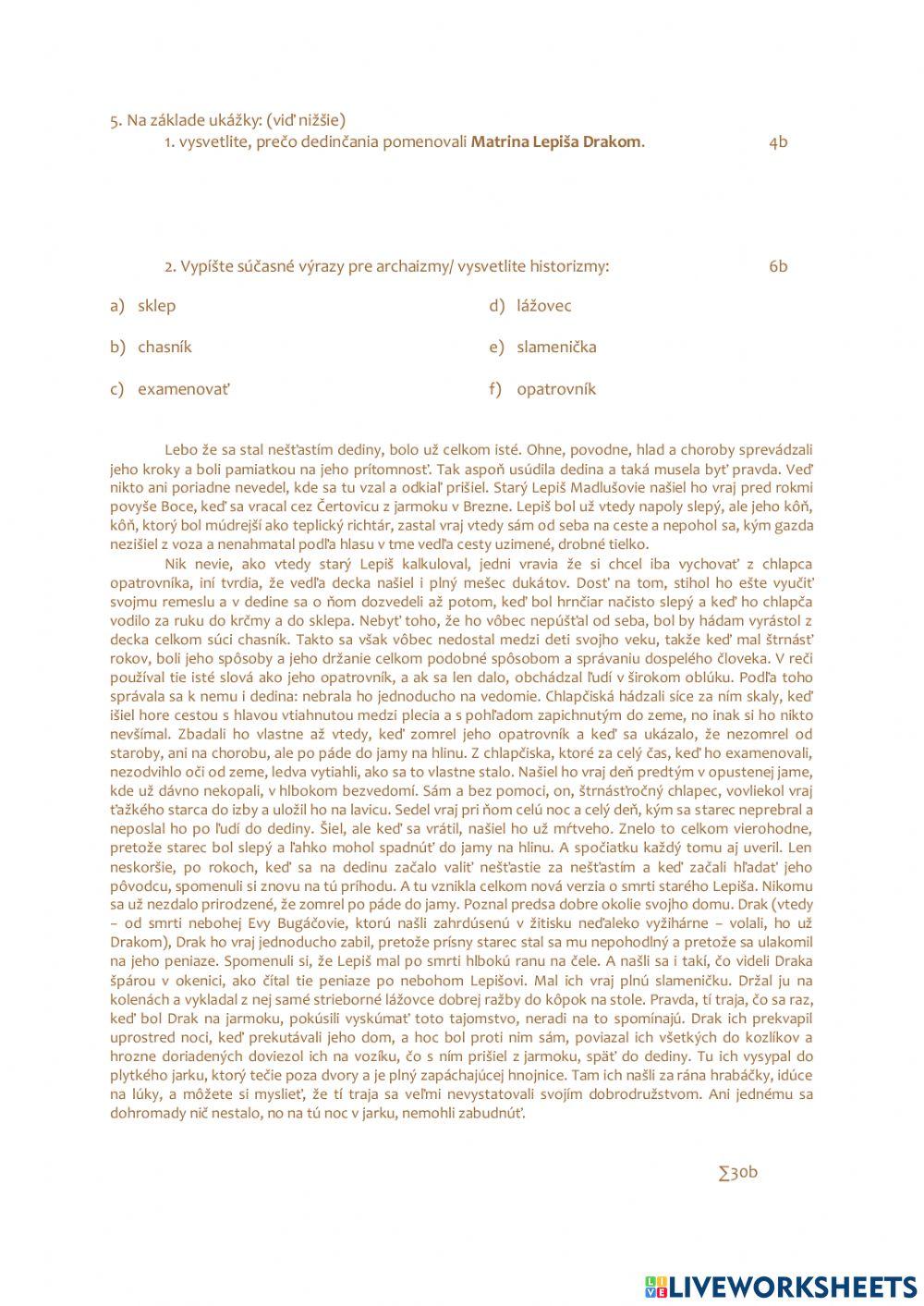 Veľká epická próza II - naturizmus