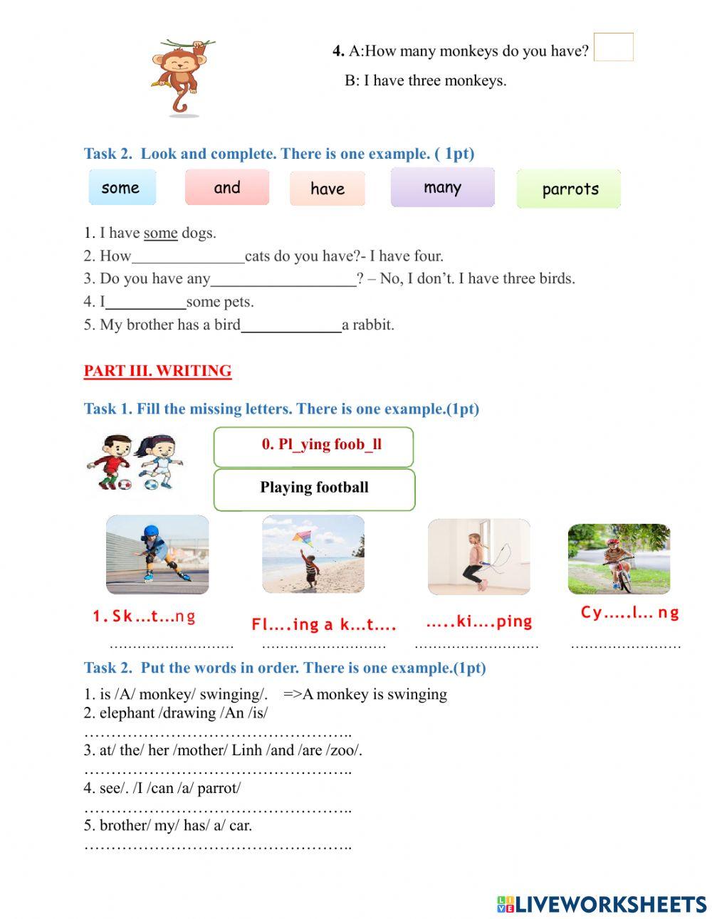 sencond test grade 3 no2