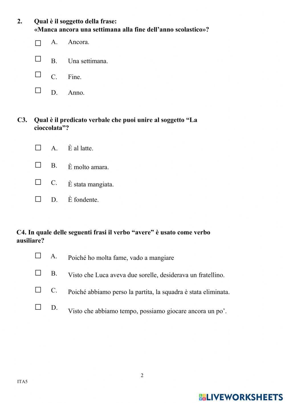 Prova Invalsi anno 2008-2009 terza parte