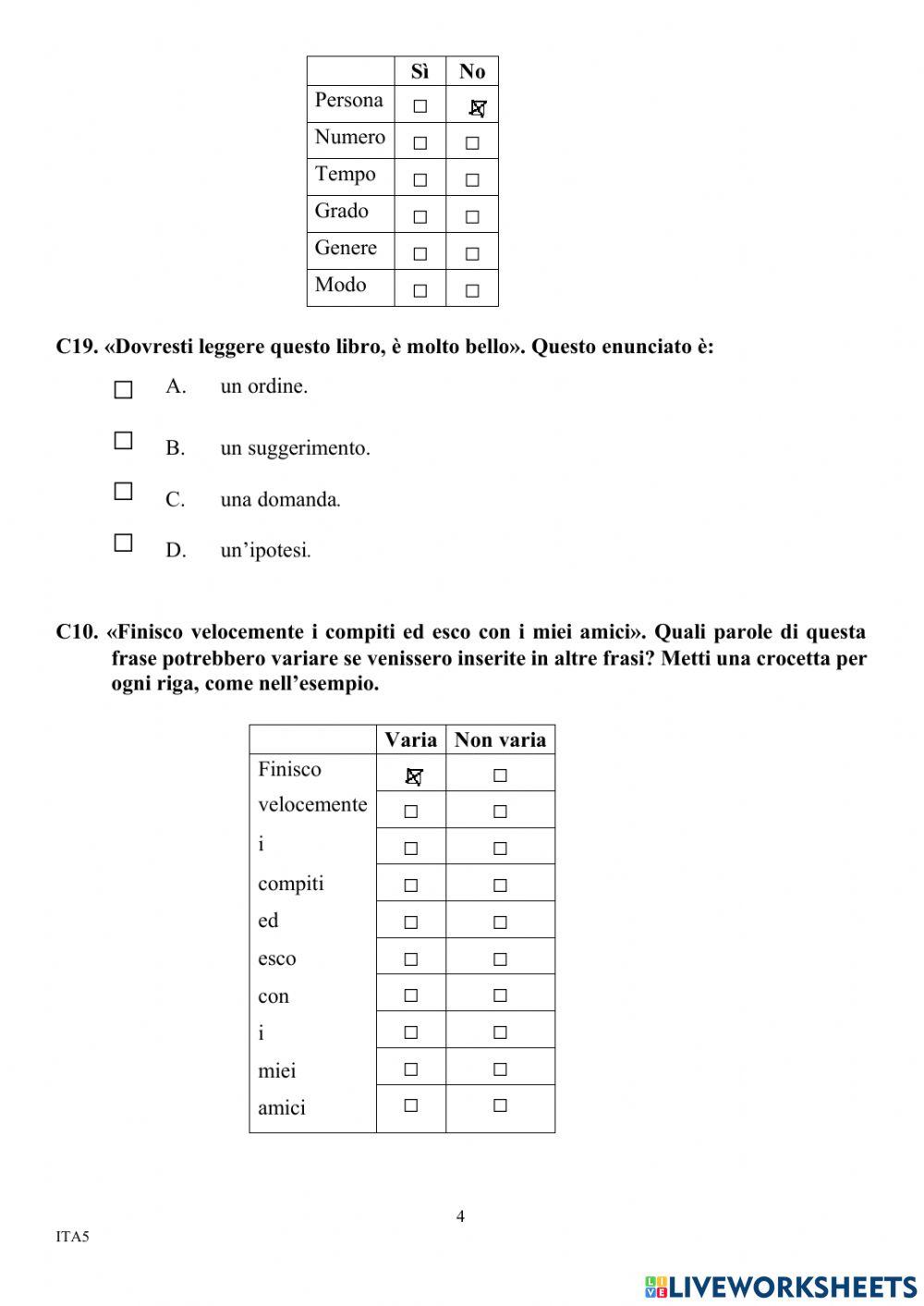Prova Invalsi anno 2008-2009 terza parte