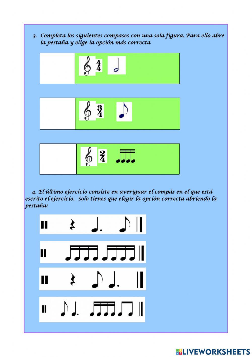 Ficha sobre compás musical