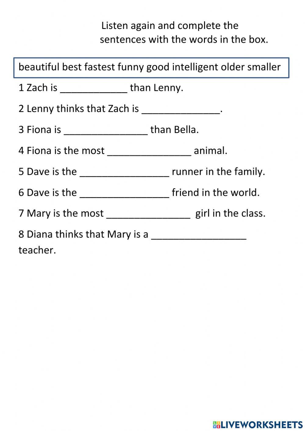 Listening about friends