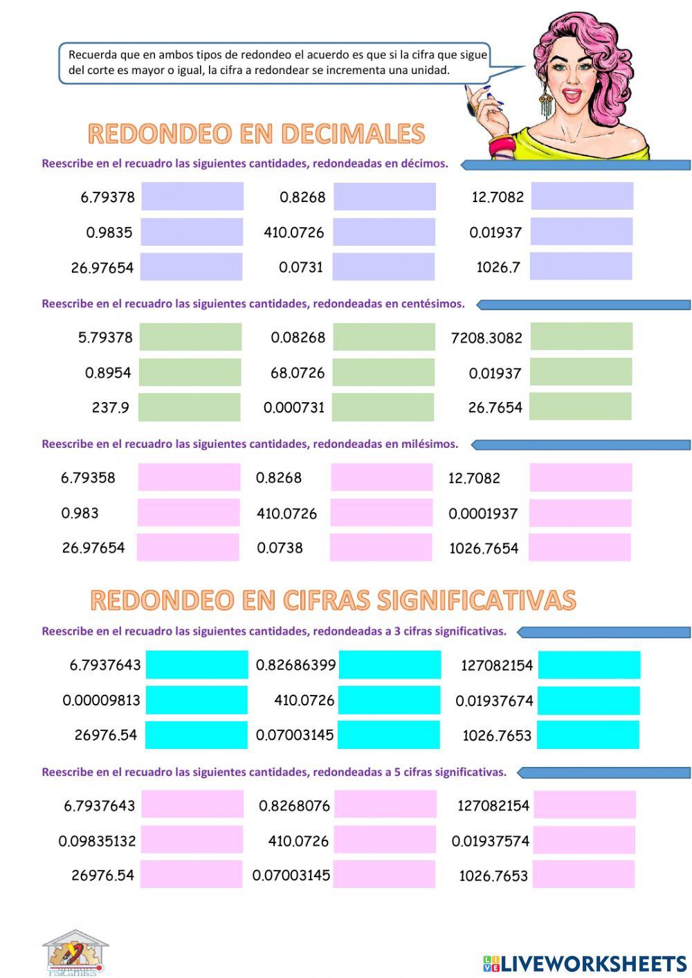 Redondeo y cifras significativas