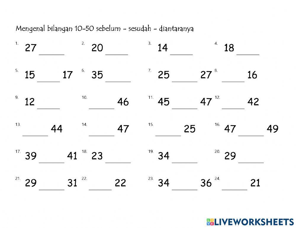 Mengenal bilangan 10-50 sebelum-sesudah-diantaranya-A
