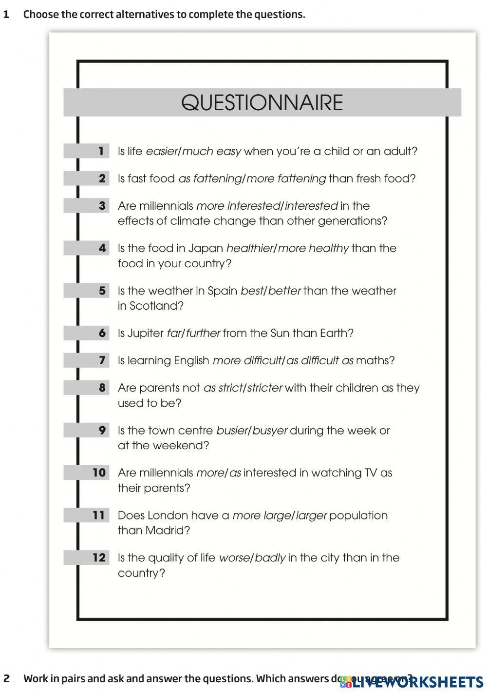 Roadmap B1 4A: Comparatives