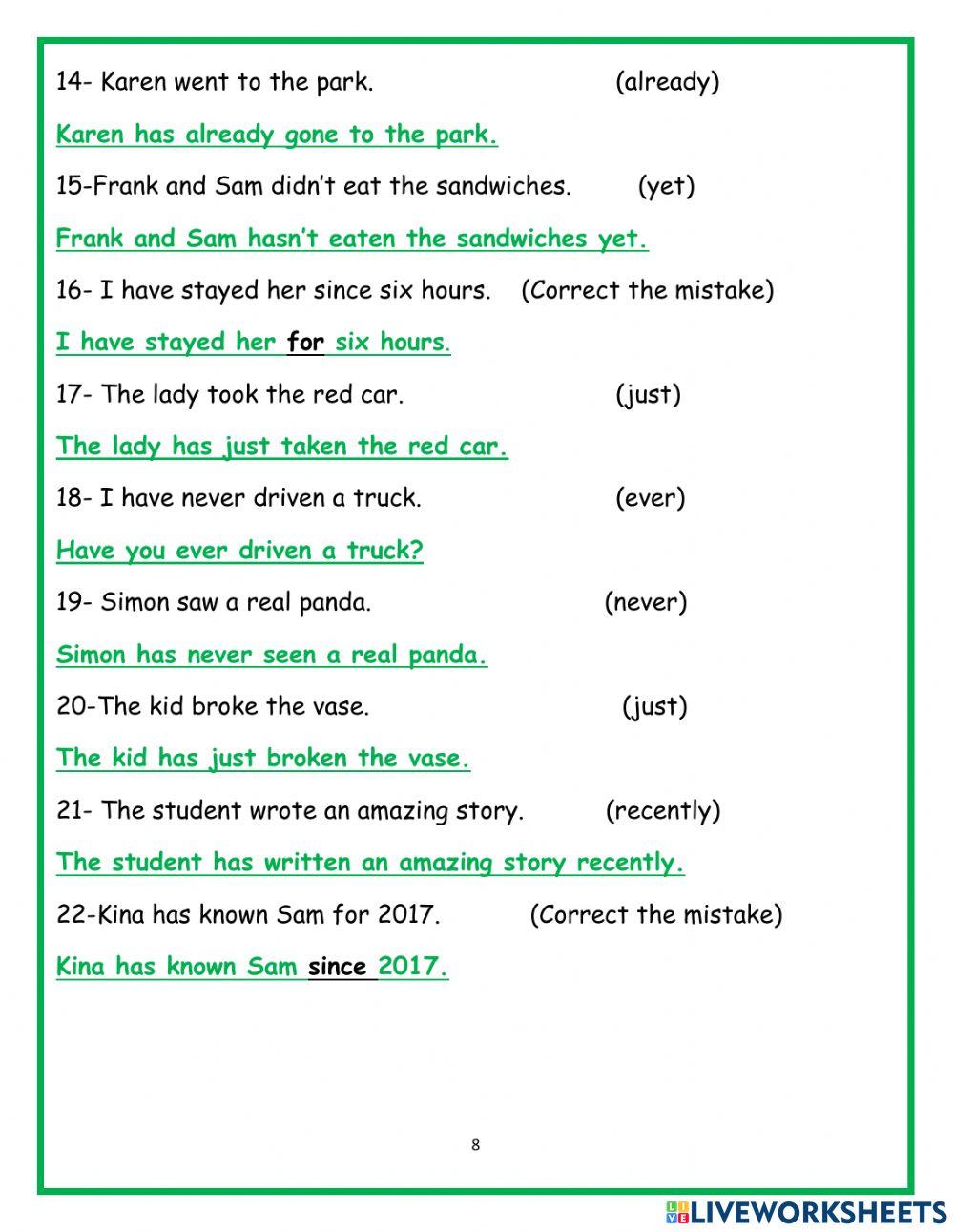 G4 Grade (4) oxford Revision Sheet Grammar-voc unit 15