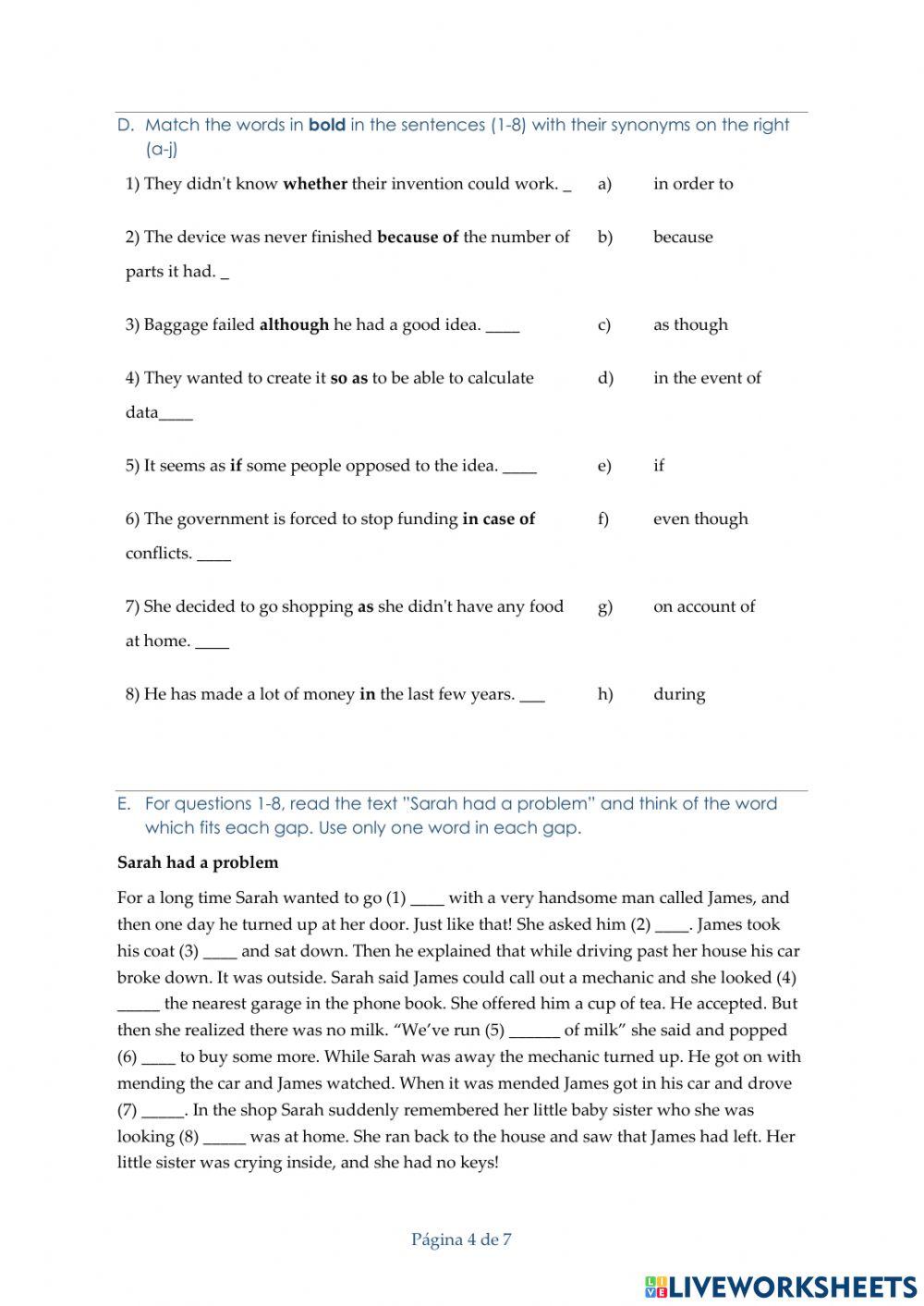 General practice test for B2 First Exam Preparation