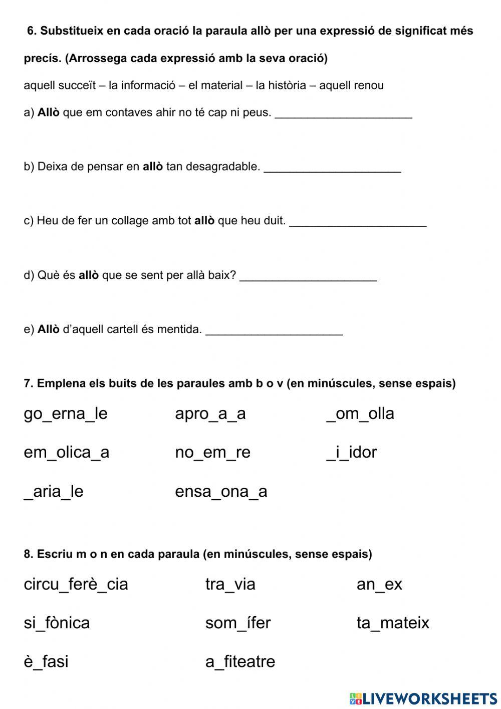 Control Tema 7 de català