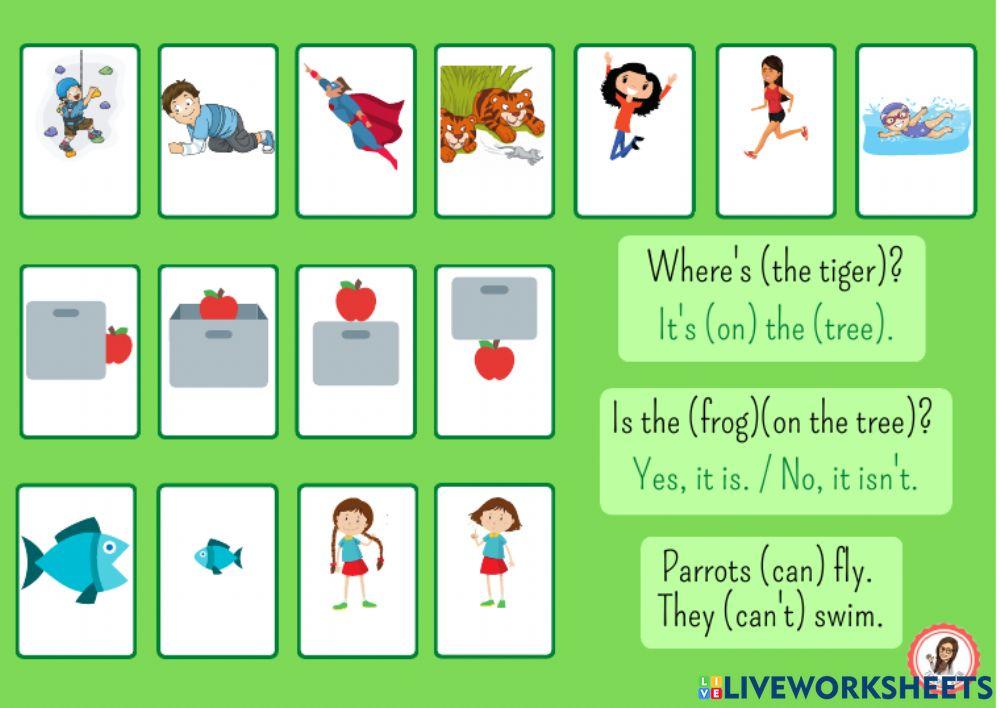 Actions and prepositions
