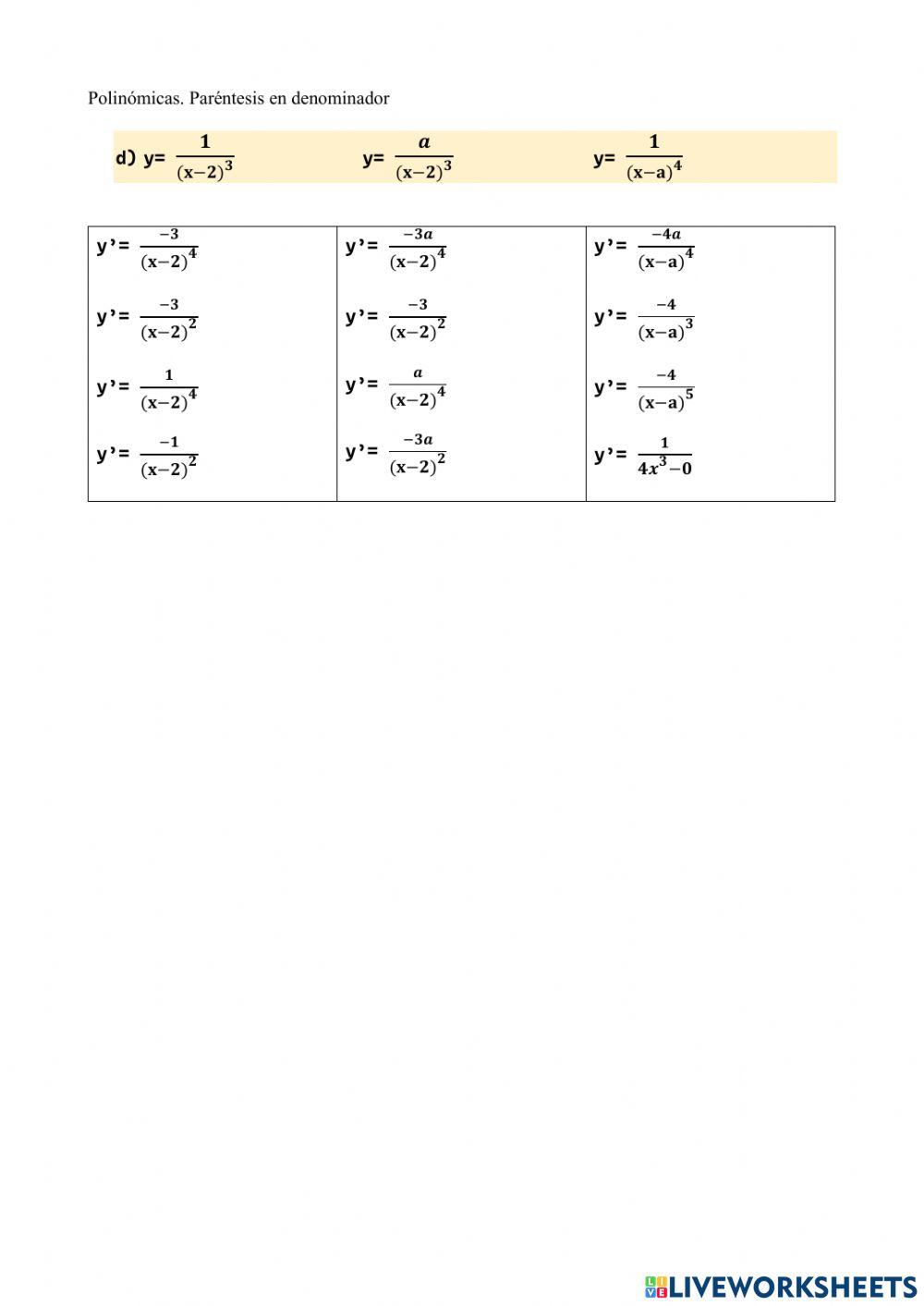 Iniciación derivadas