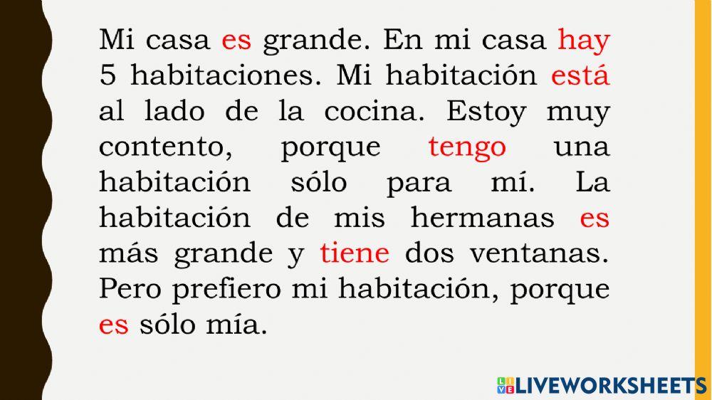 Ser, estar, tener, haber