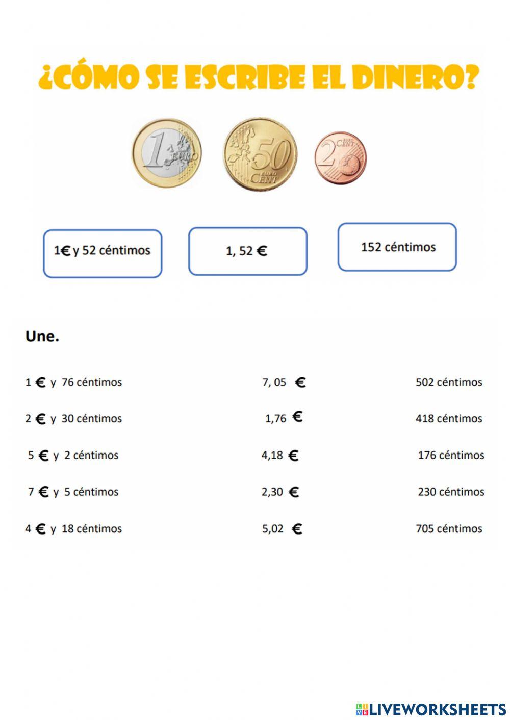 Cómo se escribe el dinero