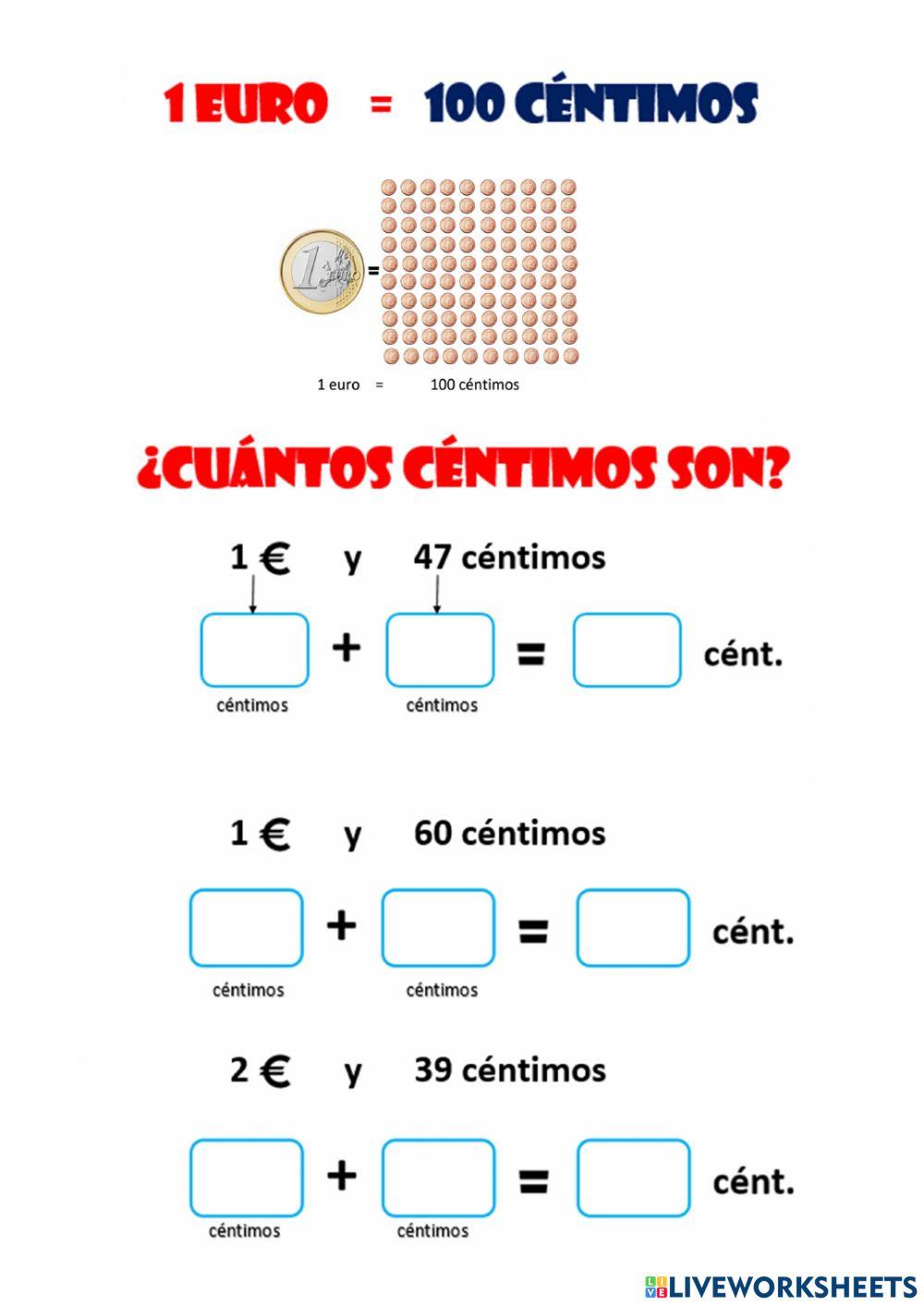 Cuántos céntimos son
