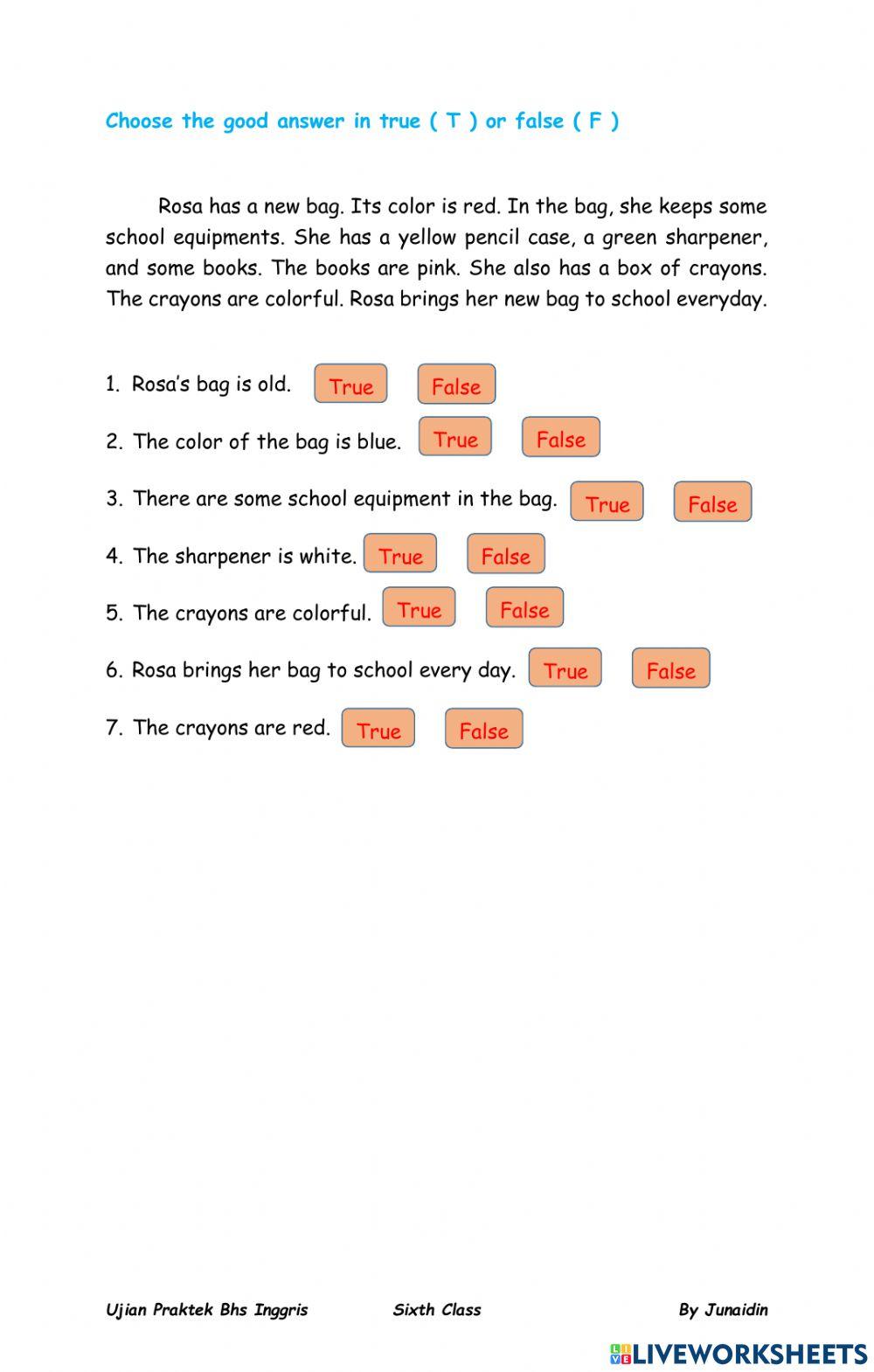 Ujian Praktek Bahasa Inggris