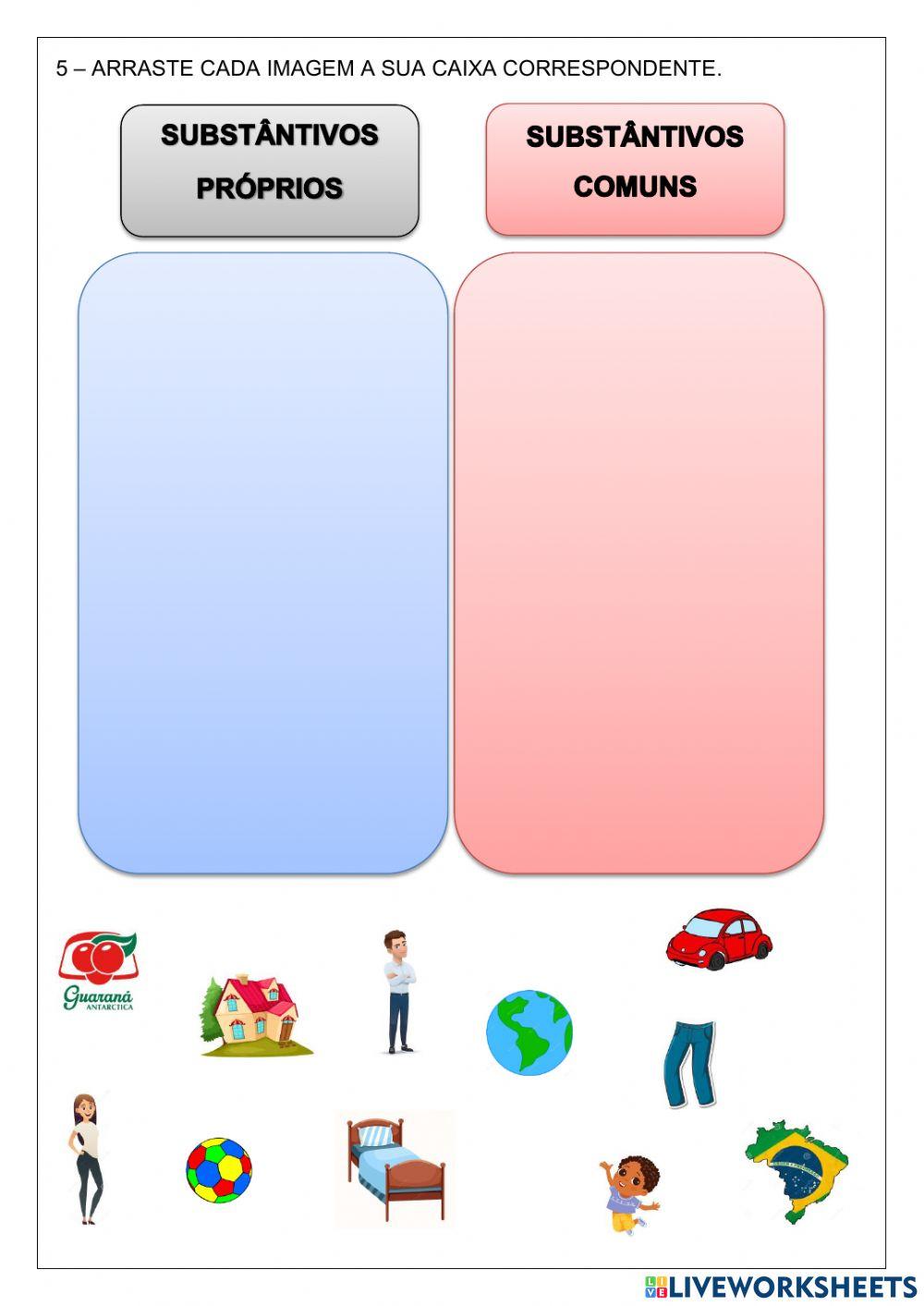 Substantivos Próprio e comum