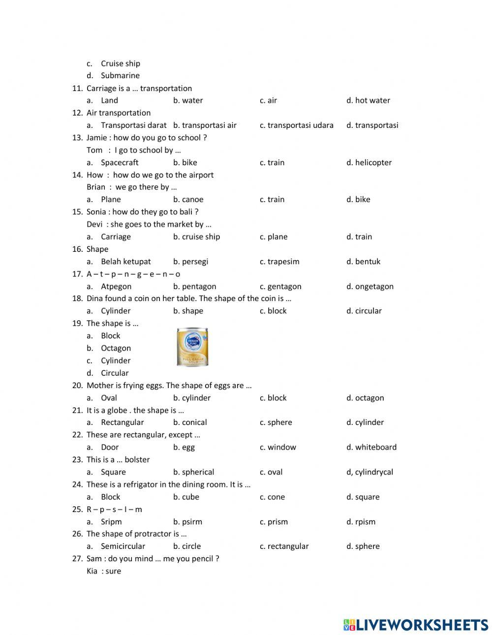 Bahasa inggris kelas 5