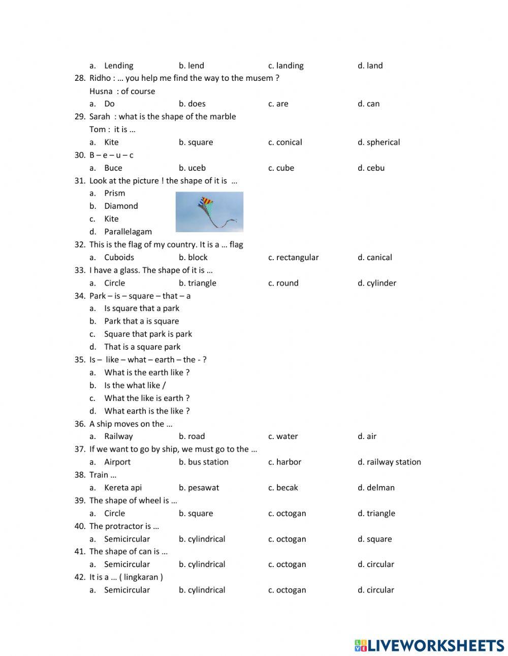 Bahasa inggris kelas 5