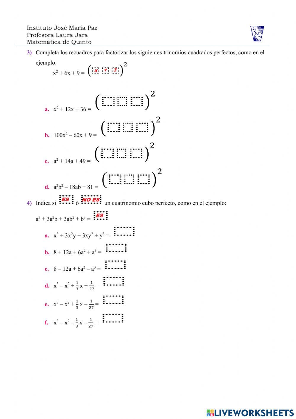 Factorización de polinomios