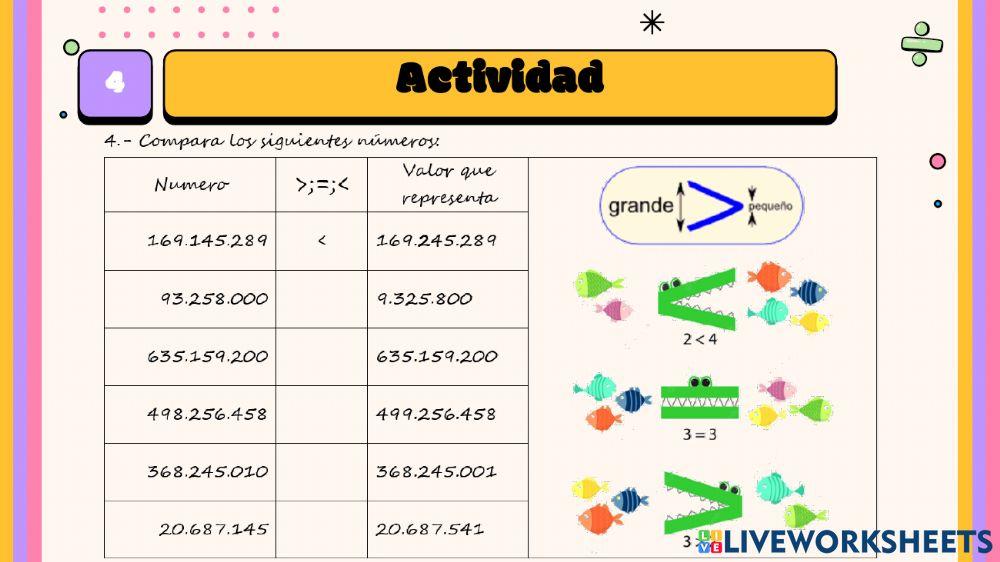 5to basico - Valor posicional mas de 6 cifras