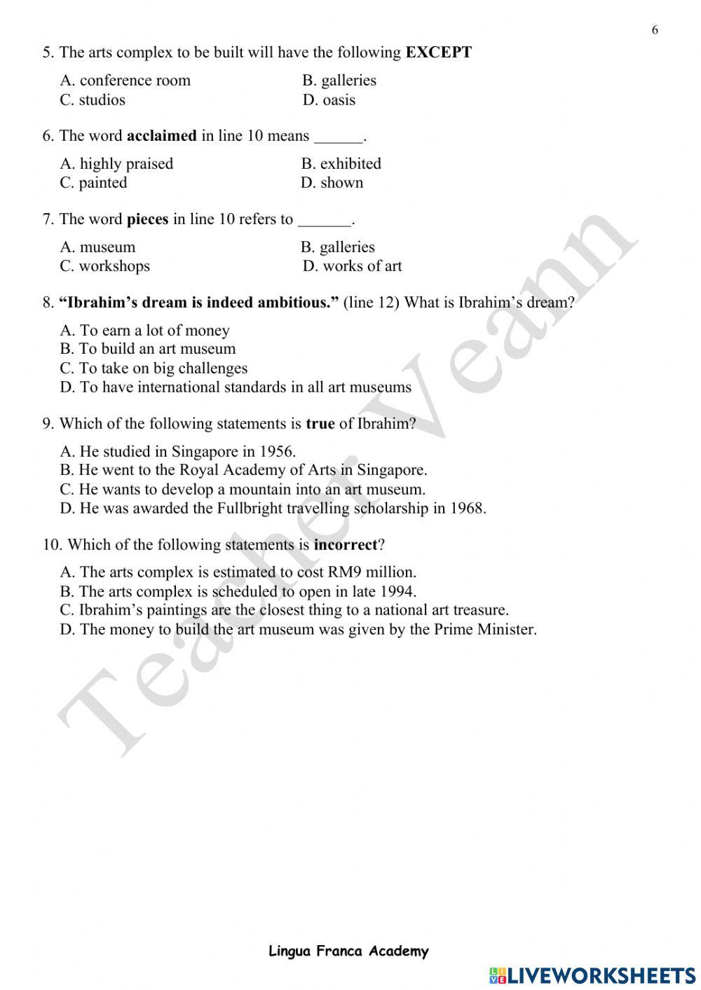 April J3 week 1 comprehension