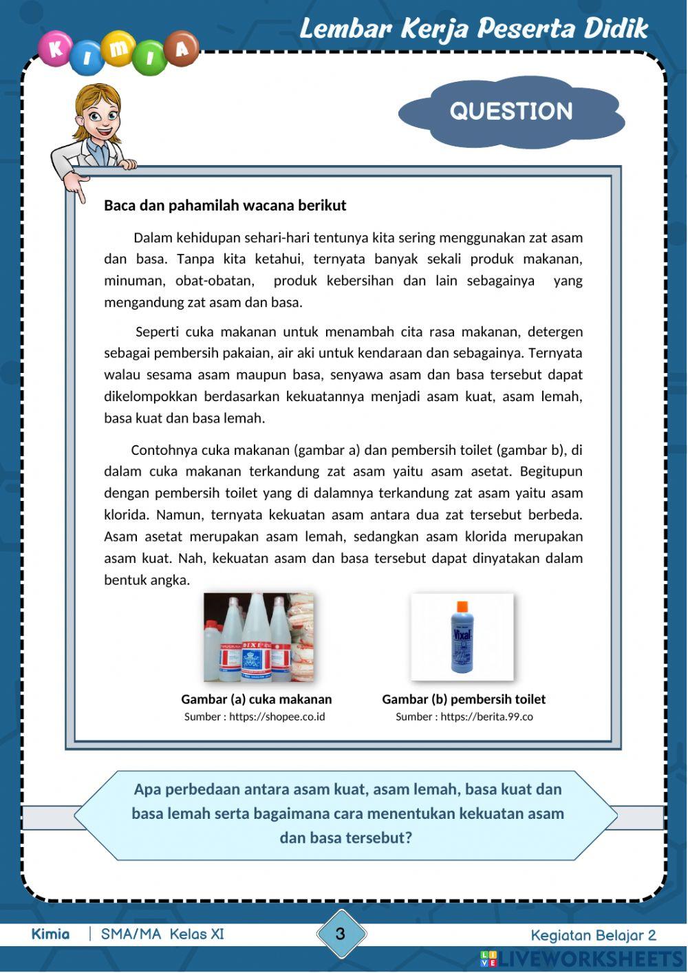 Kesetimbangan Ion Dalam Larutan Asam dan Basa