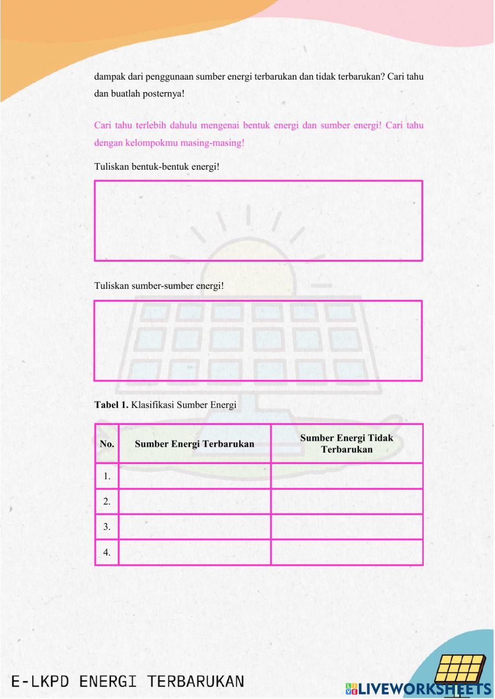 Kegiatan 1 e-LKPD Energi Terbarukan