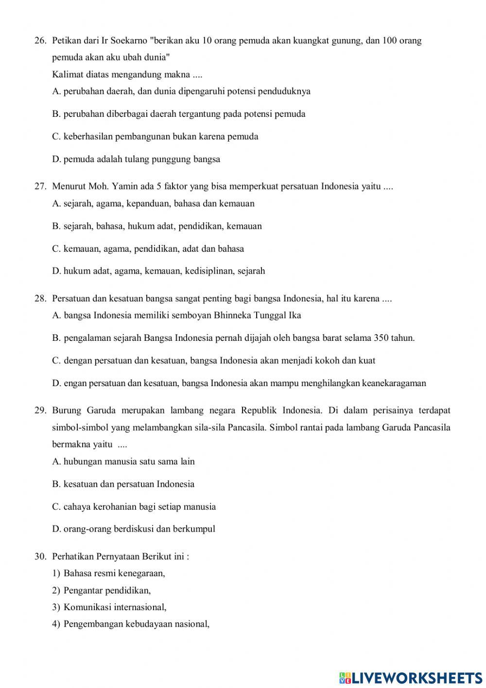 LATIHAN SOAL PAT PPKn KLS 8