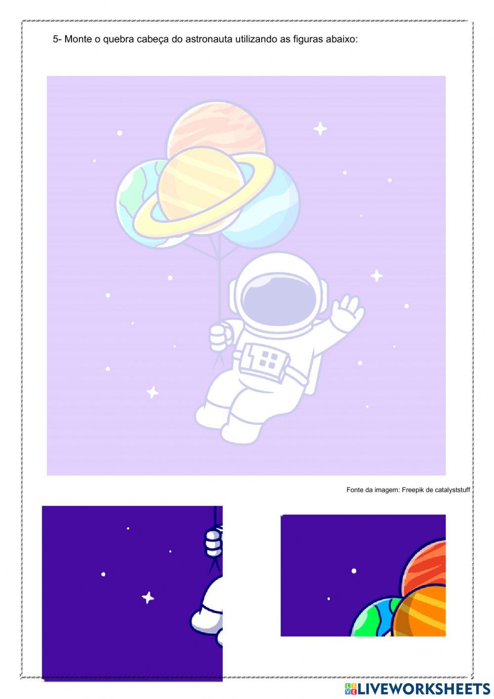 Astronauta atividades