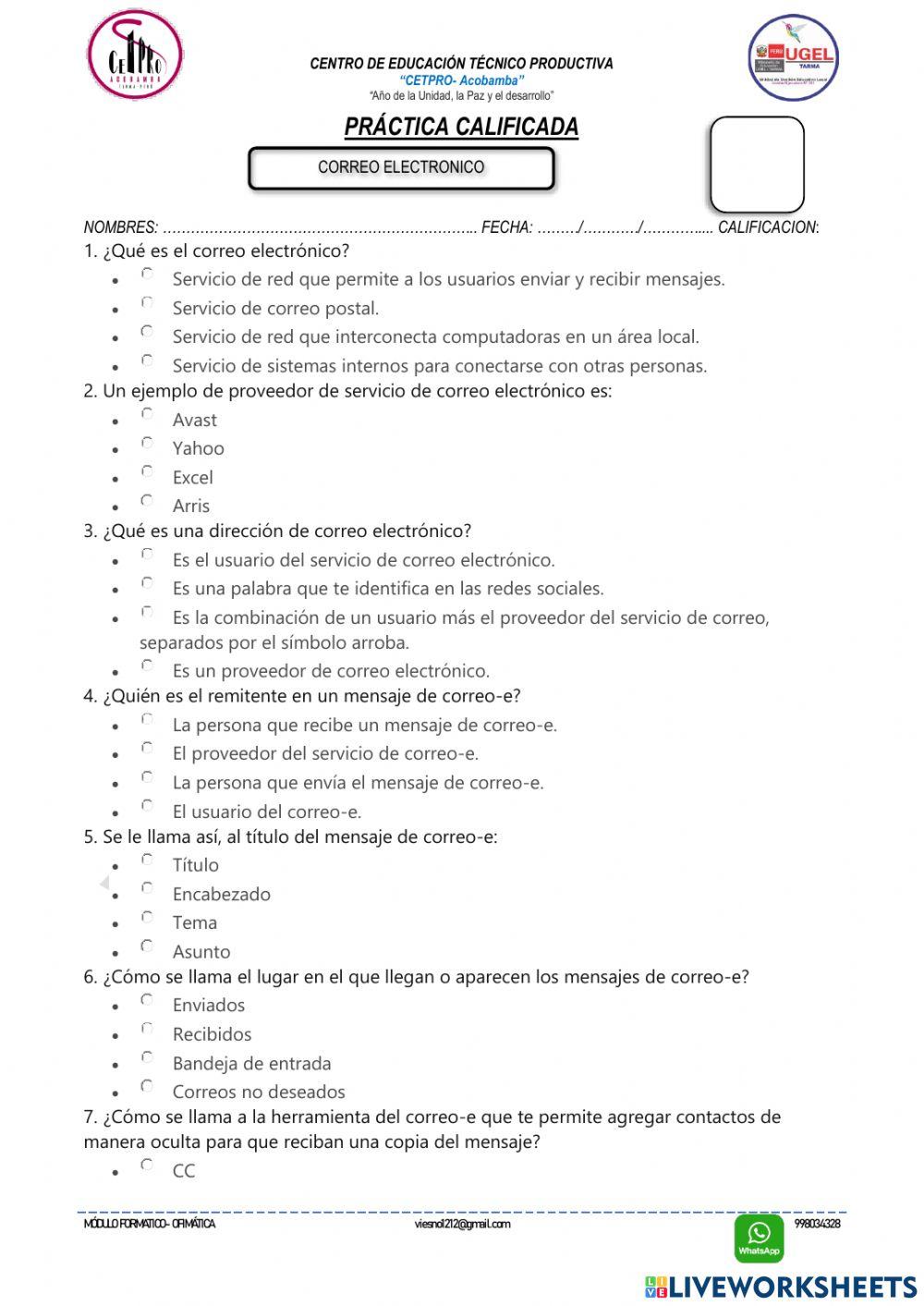 Correos electronicos