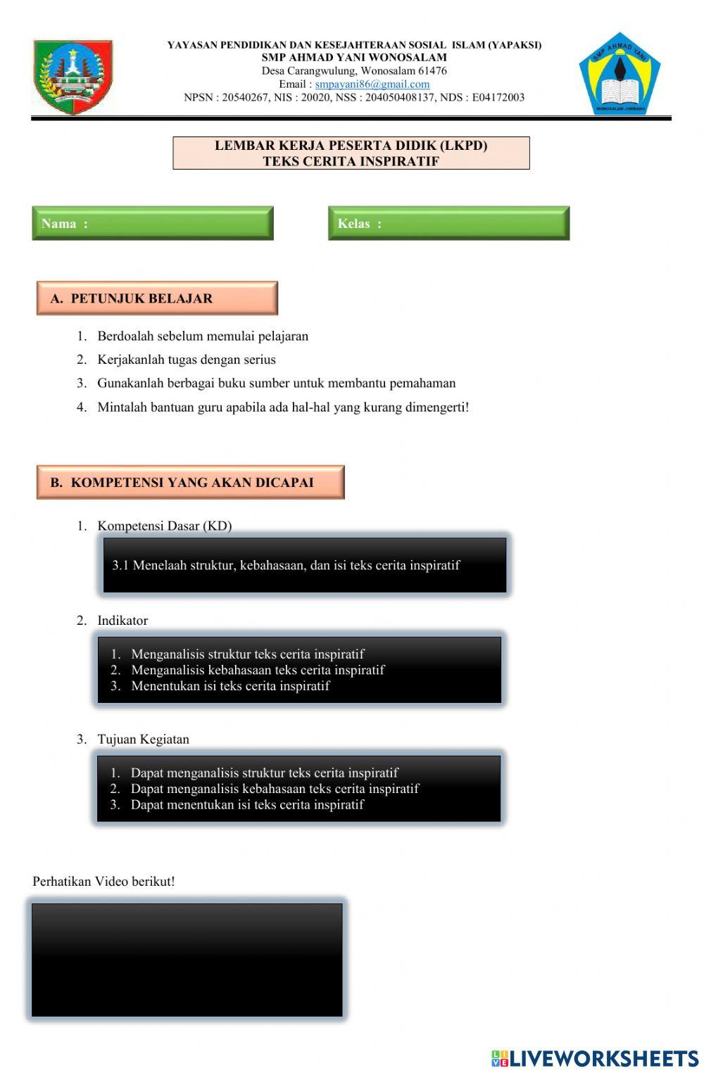 Teks Cerita Inspiratif