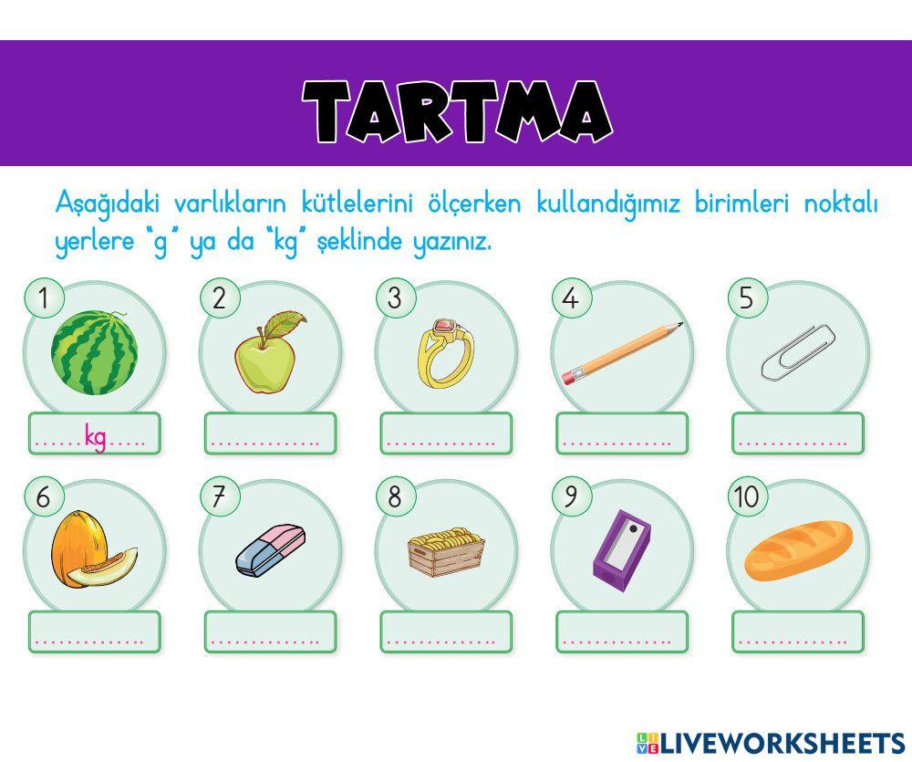 Tartma-Kilogram-Gram