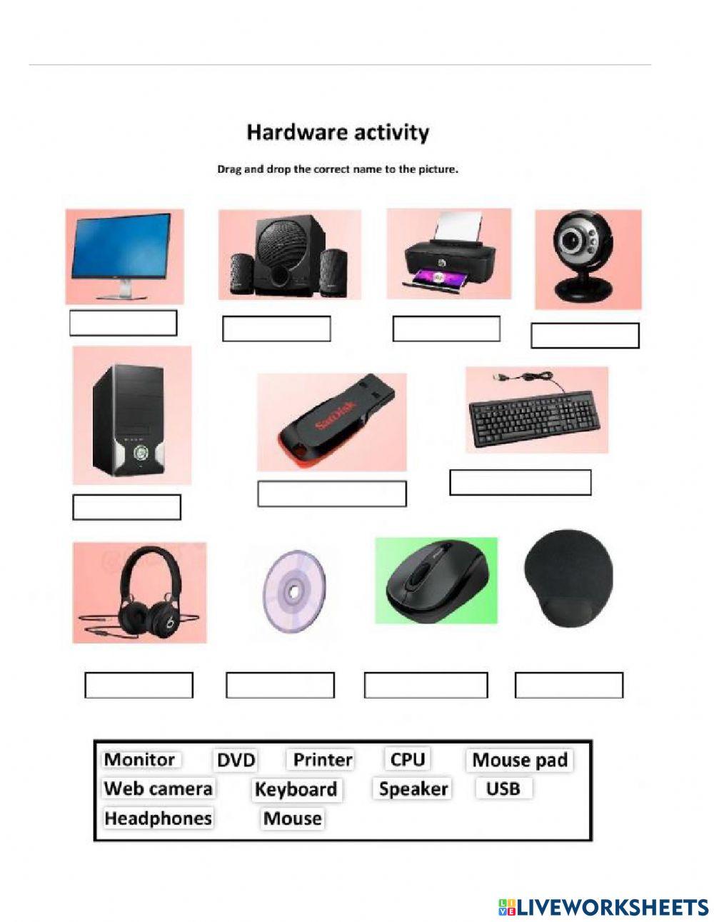Hardware and software Third grade online exercise for | Live Worksheets