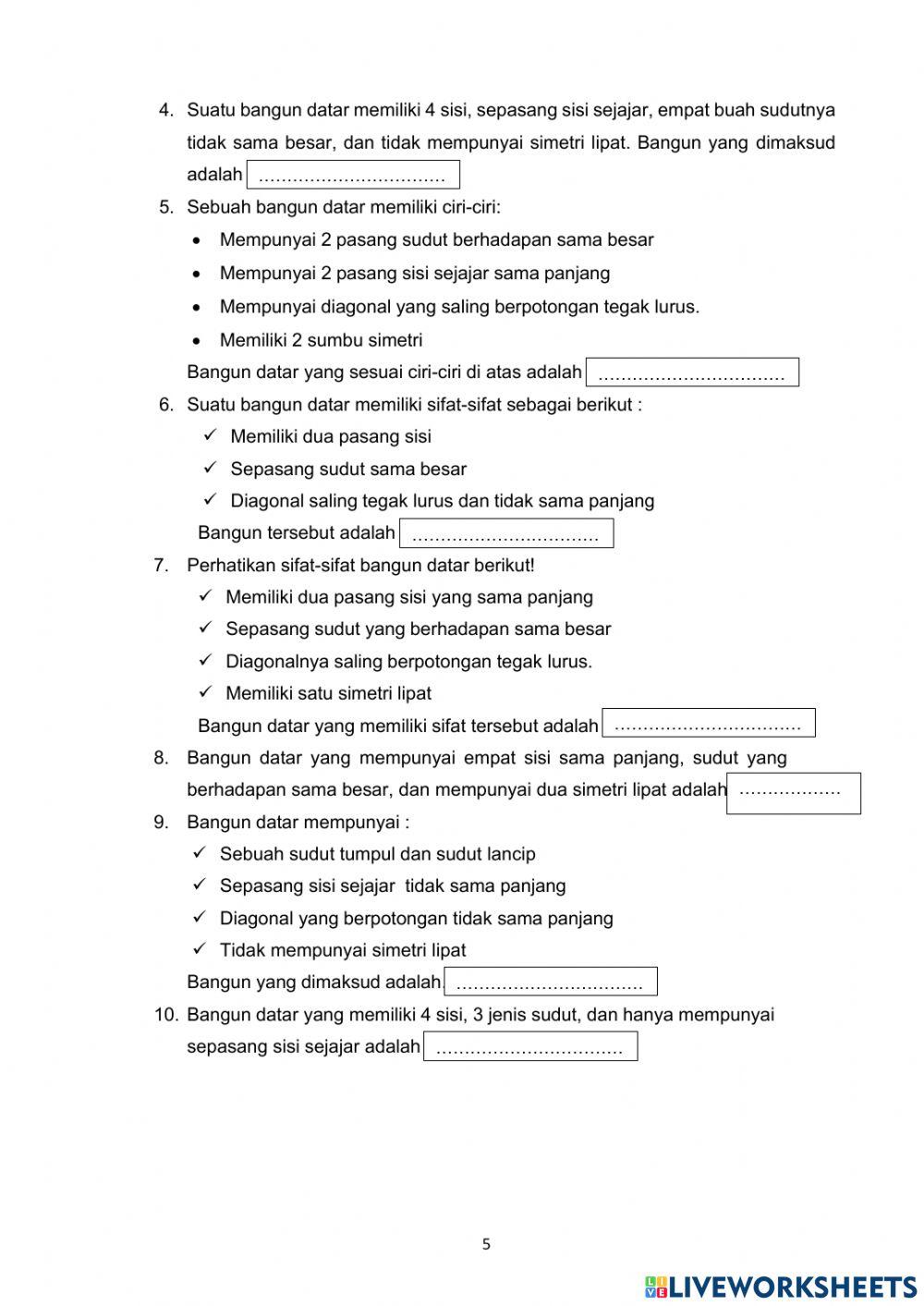 Bangun datar dan pencerminan