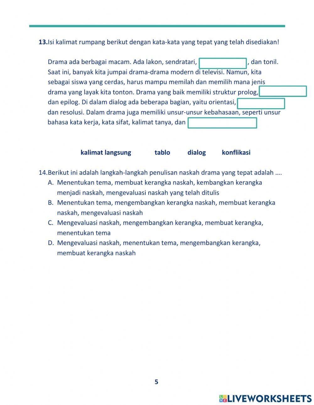 Ulangan harian drama