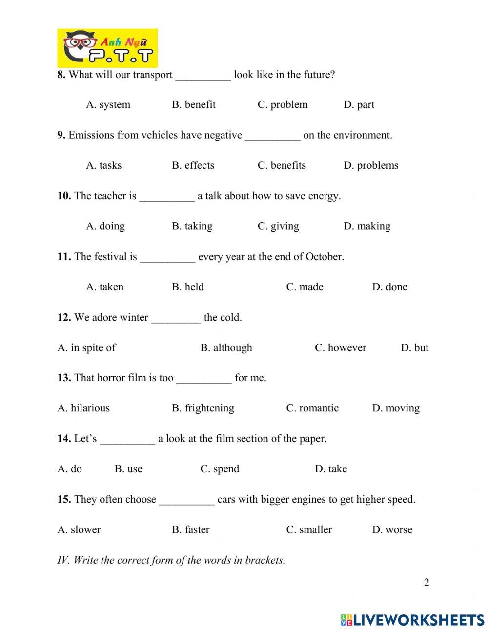 Ta7 semester 2 final test 1